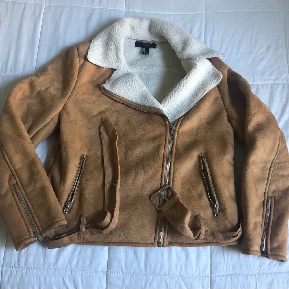 Tan biker jacket